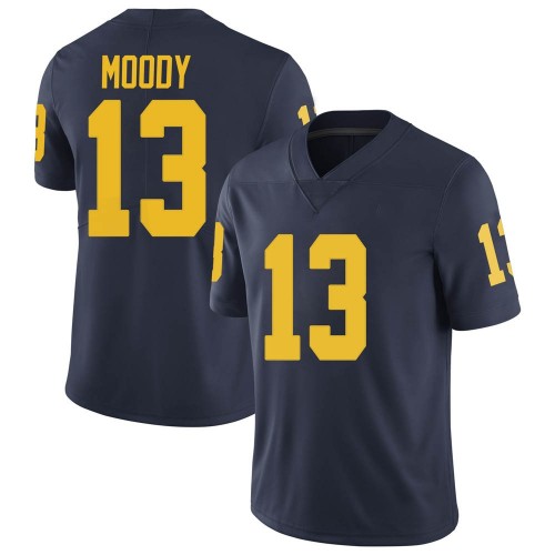 Jake Moody Michigan Wolverines Men's NCAA #13 Navy Limited Brand Jordan College Stitched Football Jersey TAV7454OE